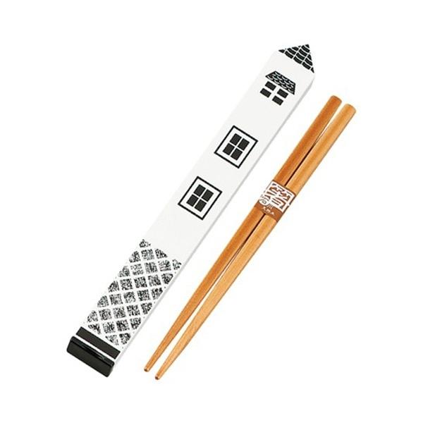 箸&箸箱セット HAKOYA おべんとハウス 蔵 木製箸18cm付き ( 箸 お箸 箸ケース 日本製 ケース はし 弁当 お弁当 スライド式 持ち運び お弁当用 携帯用 おしゃれ ) 【黒壁】