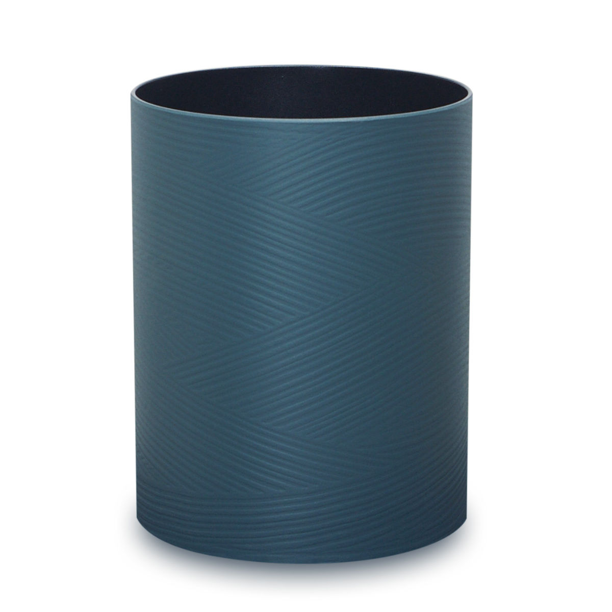 ゴミ箱 フタなし Sサイズ さざ波 ( ごみ箱 3.4L 蓋なし 小さい 丸型 くず入れ プラスチック リビング ダストボックス 和室 ごみばこ 3.4リットル ふたなし 洗面所 寝室 おしゃれ 滑り止め 円形 筒形 コンパクト ダストBOX ) 【アイボリー】 アイボリー