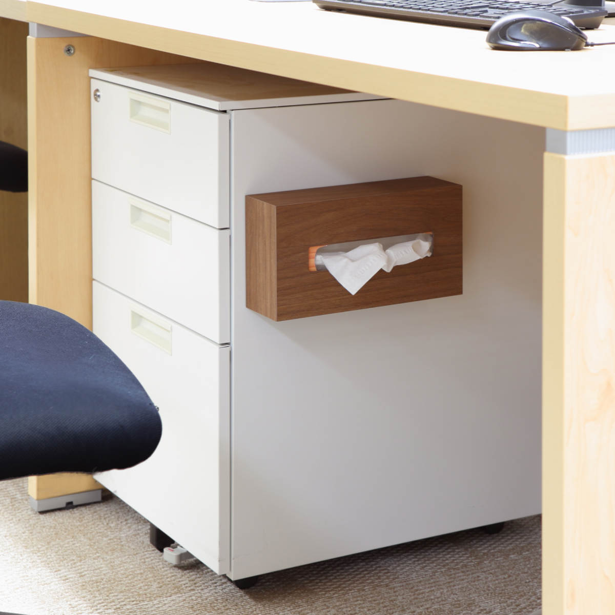 ティッシュケース バスク マグネット ペーパーホルダー ( マグネットタイプ 日本製 ティッシュボックス 木製 磁石 冷蔵庫 洗濯機 キッチン ポリ袋 ティッシュ 収納 ケース インテリア 雑貨 ) 【ナチュラル】 ナチュラル