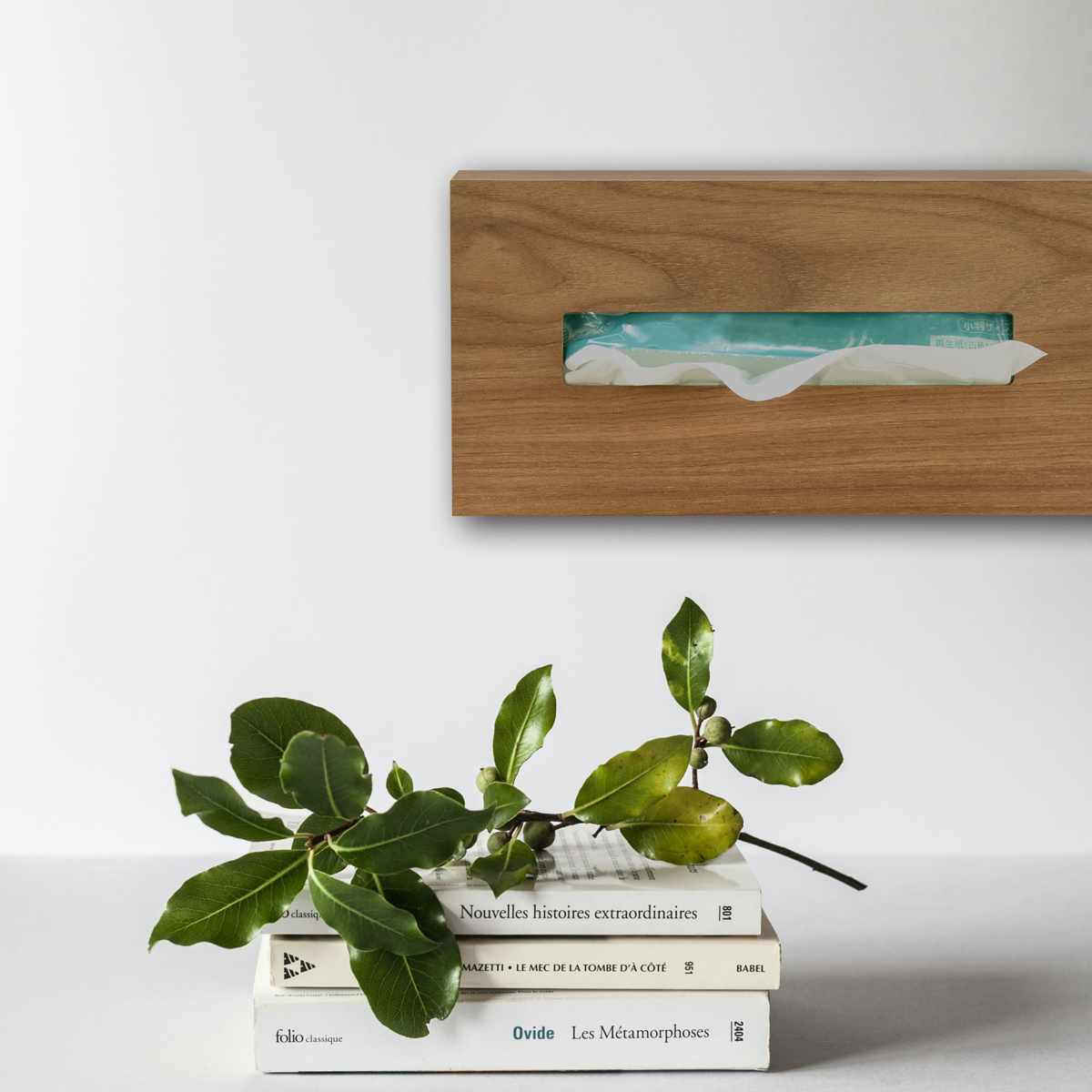 ティッシュケース バスク マグネット ペーパーホルダー ( マグネットタイプ 日本製 ティッシュボックス 木製 磁石 冷蔵庫 洗濯機 キッチン ポリ袋 ティッシュ 収納 ケース インテリア 雑貨 ) 【ナチュラル】 ナチュラル