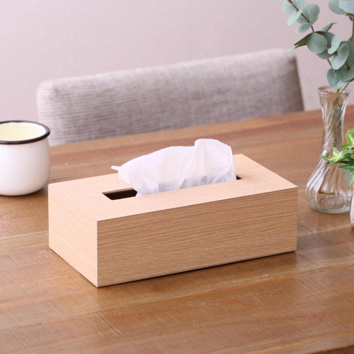 ティッシュケース バスク マグネット ペーパーホルダー ( マグネットタイプ 日本製 ティッシュボックス 木製 磁石 冷蔵庫 洗濯機 キッチン ポリ袋 ティッシュ 収納 ケース インテリア 雑貨 ) 【ナチュラル】 ナチュラル