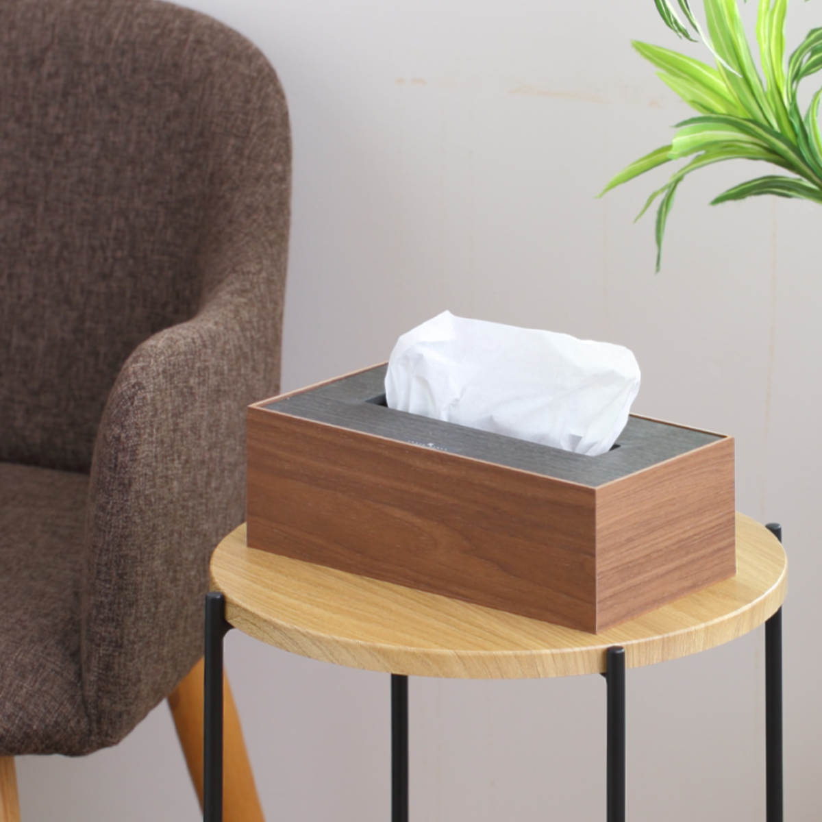 ティッシュケース バスク ティッシュBOX 木製 M ( ティッシュカバー ボックスティッシュ 収納 日本製 ティッシュ ケース ティッシュ入れ ティッシュボックス インテリア リビング シンプル ) 【ブラウン】 ブラウン