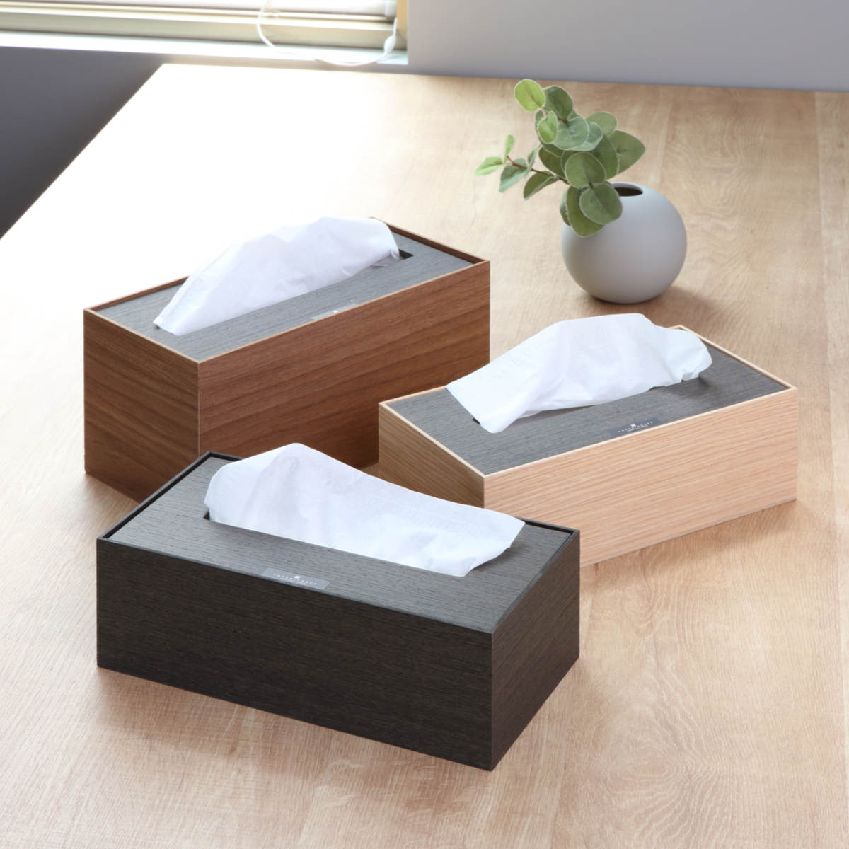 ティッシュケース バスク ティッシュBOX 木製 M ( ティッシュカバー ボックスティッシュ 収納 日本製 ティッシュ ケース ティッシュ入れ ティッシュボックス インテリア リビング シンプル ) 【ブラウン】 ブラウン