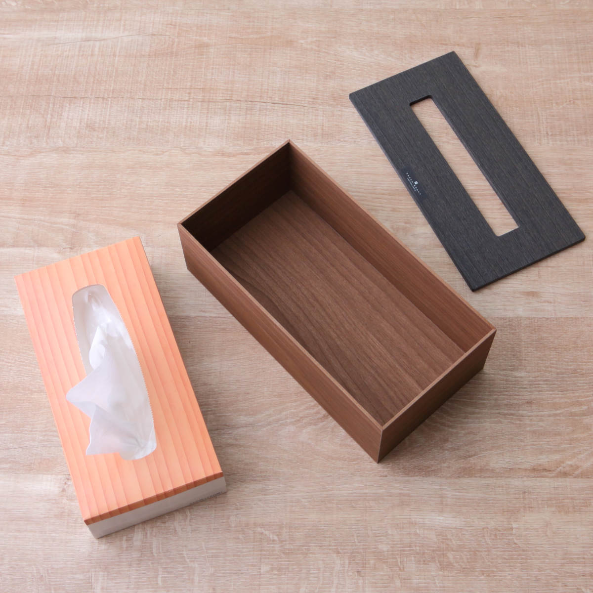 ティッシュケース バスク ティッシュBOX 木製 M ( ティッシュカバー ボックスティッシュ 収納 日本製 ティッシュ ケース ティッシュ入れ ティッシュボックス インテリア リビング シンプル ) 【ブラウン】 ブラウン