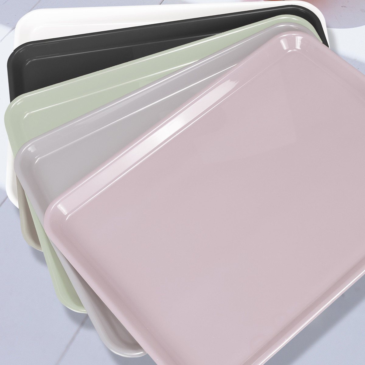 トレー ピノ PINO レンジで使えるノンスリップトレー 39cm ( 日本製 電子レンジ対応 キッチントレー キッチン 食卓 トレイ ノンスリップ おしゃれ シンプル 滑らない お盆 おぼん 配膳 くすみカラー 角型 角 四角 長方形 ) 【イエロー】 イエロー