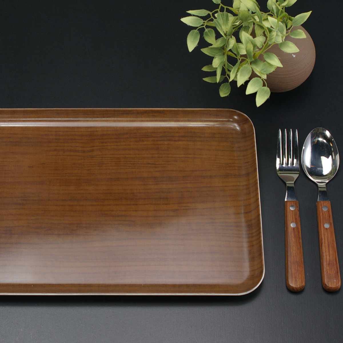 トレー SRトレー M 角 オーク 33cm ( 電子レンジ対応 食洗機対応 日本製 キッチントレー キッチントレイ キッチン トレイ 角型 おしゃれ シンプル ランチョンマット 木目調 )