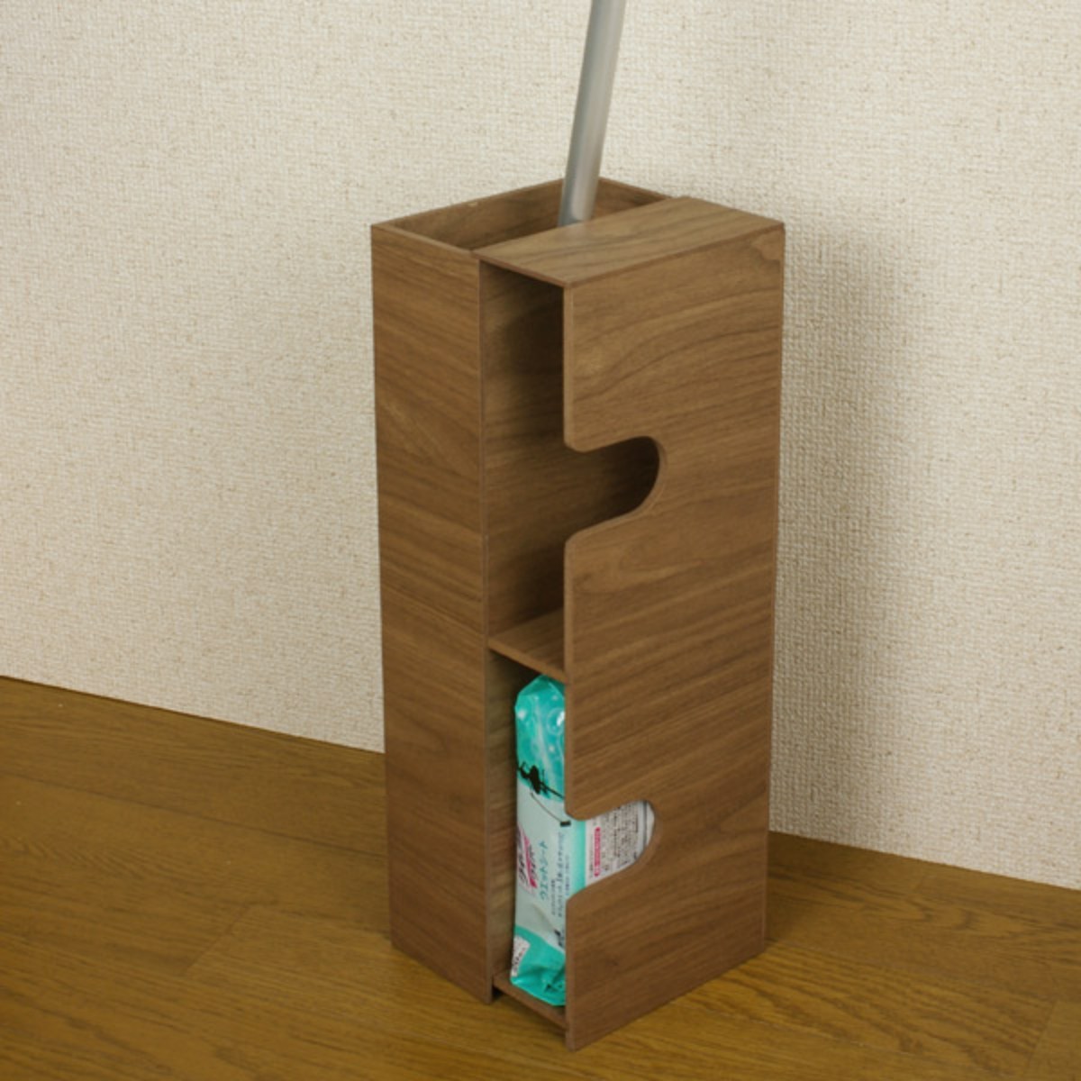 バスク BOSK フローリングワイパースタンド ( フローリングワイパー 収納 清掃用具 省スペース 掃除 フローリングシート 収納ボックス お掃除シート ) 【ブラウン】 ブラウン