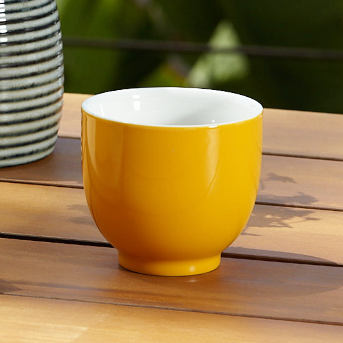 ティーカップ 207ml FORLIFE Qティーカップ ( 陶器 電子レンジ対応 食洗機対応 コップ カップ コーヒーカップ カラフル 取っ手なし 紅茶 コーヒー 珈琲 湯呑 湯飲み 湯のみ お茶 緑茶 ハーブティー おしゃれ かわいい ) 【ブルー】 ブルー