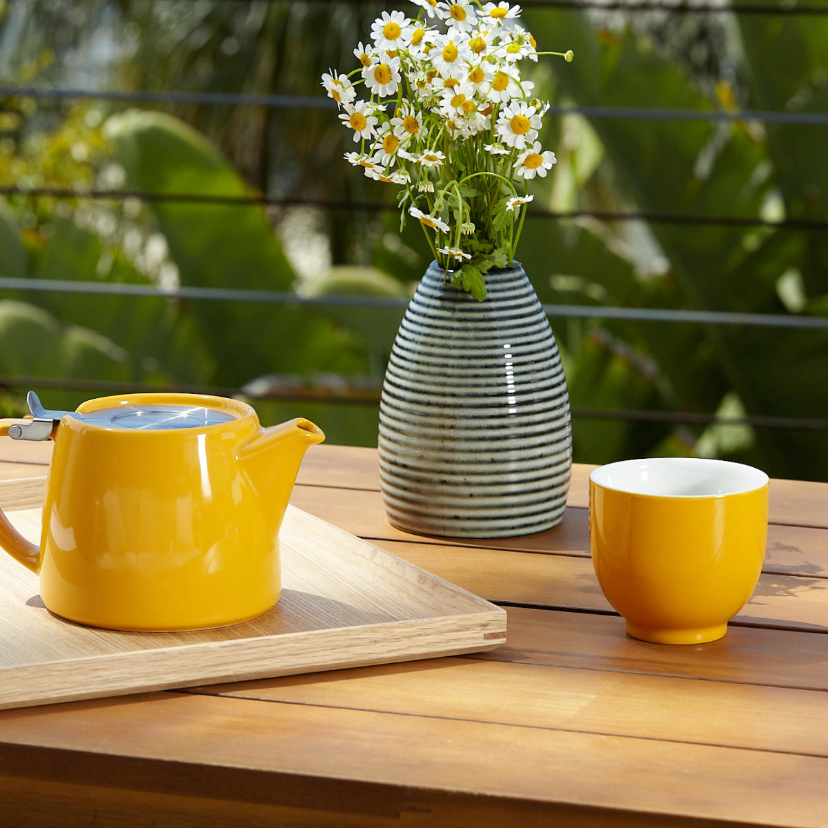 ティーカップ 207ml FORLIFE Qティーカップ ( 陶器 電子レンジ対応 食洗機対応 コップ カップ コーヒーカップ カラフル 取っ手なし 紅茶 コーヒー 珈琲 湯呑 湯飲み 湯のみ お茶 緑茶 ハーブティー おしゃれ かわいい ) 【ブルー】 ブルー