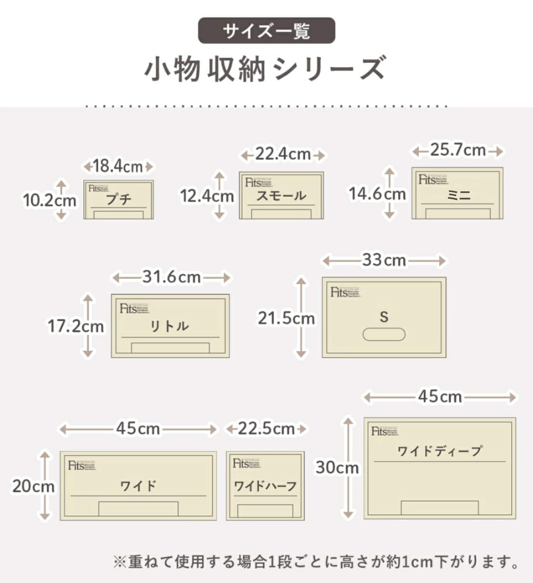 収納ケース Fits フィッツ フィッツケースワイド ディープ 4個セット