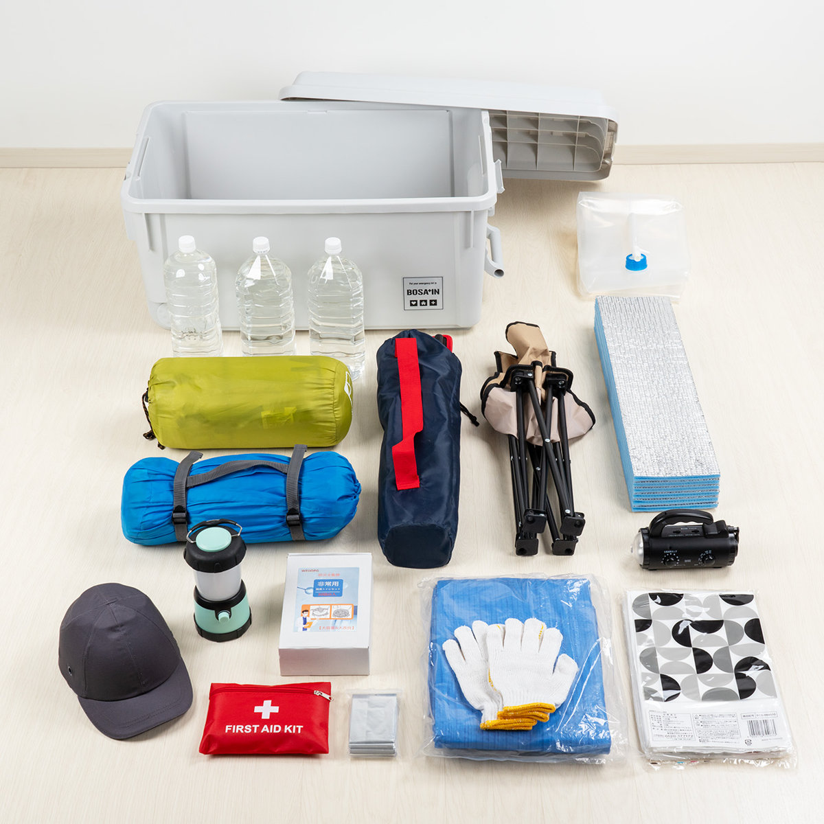 コンテナボックス ベランダキャスターボックス BOSA+IN 幅48×奥行76×高さ40cm ( キャスター付き 収納ケース 収納 フタ付き ボックス 収納コンテナ 大容量 ケース スタッキング バックル付き 頑丈箱 防災グッズ 防災 ロック付き )