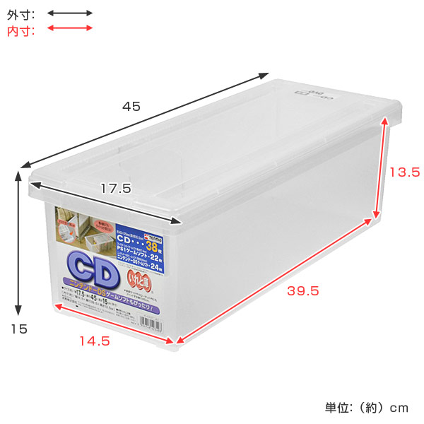 Dショッピング Cd収納ケース いれと庫 Cd用 2個セット 収納ケース メディア収納ケース フタ付き Cd 仕切り板付き プラスチック製 収納ボックス ゲームソフト カテゴリ 収納ケースの販売できる商品 リビングート set2 ドコモの通販サイト