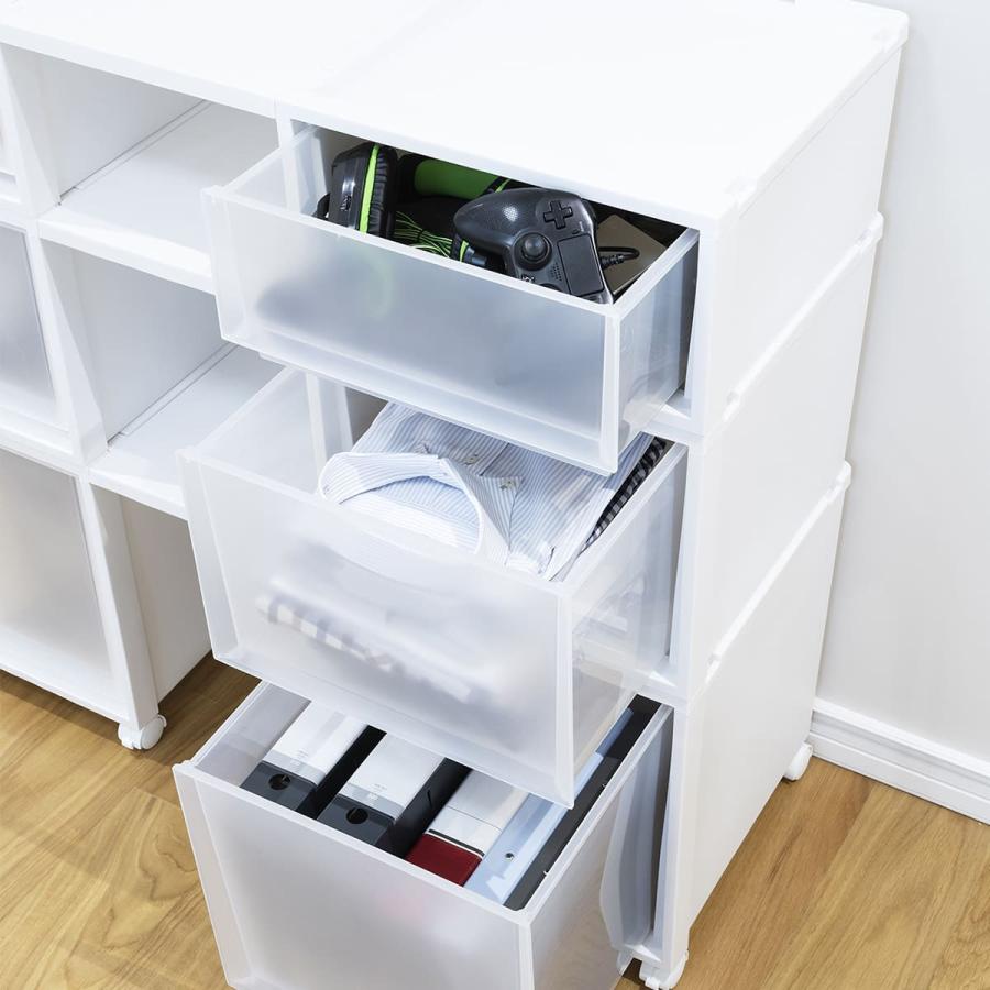 収納ケース Fits フィッツケース マルチ 40-35S ( 幅35×奥行40×高さ20cm 収納 ケース 衣類収納 積み重ね 収納ボックス 衣装ケース クローゼット収納 引き出し 衣類ケース 洗面所 小物収納 プラスチック )