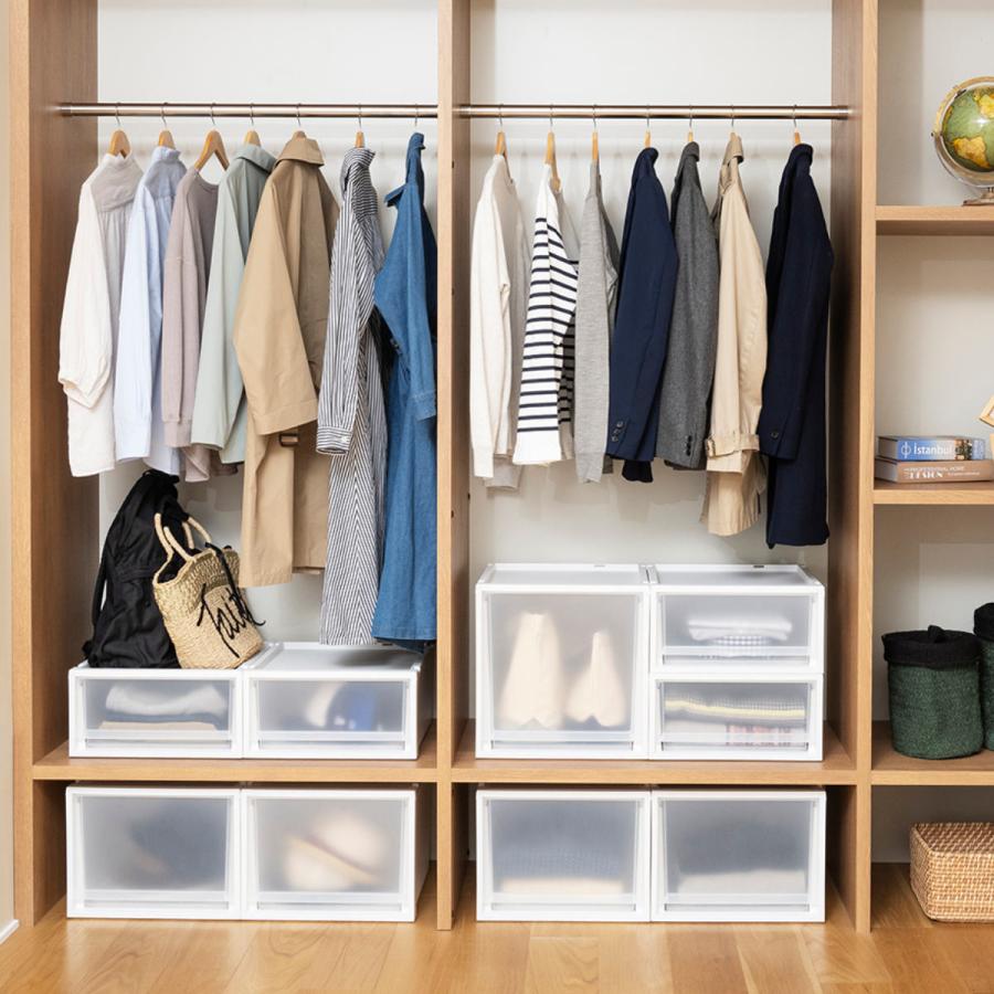 収納ケース 同色2個セット Fits フィッツケース マルチ 40-35S ( 幅35×奥行40×高さ20cm 収納 ケース 衣類収納 積み重ね 収納ボックス 衣装ケース クローゼット収納 引き出し 衣類ケース 洗面所 小物収納 プラスチック )