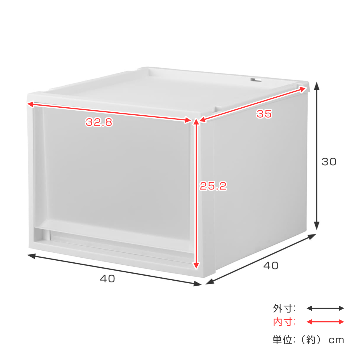 収納ケース Fits フィッツ フィッツケース マルチ 40-40M ( 幅40×奥行40×高さ30cm 収納 ケース 衣類収納 積み重ね 収納ボックス 衣装ケース クローゼット収納 引き出し 衣類ケース 洗面所 小物収納 プラスチック )