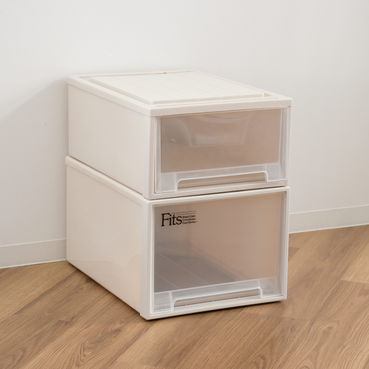 収納ケース 2個セット Fitsケースに積み重ねられる ビュートクローゼット 23 引き出し クローゼット ( 収納 衣装ケース クローゼット収納 積み重ね 幅39 奥行53 高さ23 天馬 日本製 クローゼット収納ケース )