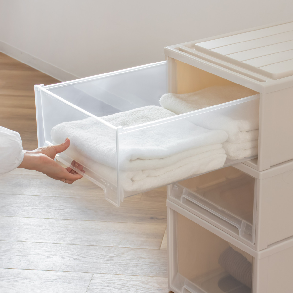 収納ケース 2個セット Fitsケースに積み重ねられる ビュートクローゼット 23 引き出し クローゼット ( 収納 衣装ケース クローゼット収納 積み重ね 幅39 奥行53 高さ23 天馬 日本製 クローゼット収納ケース )