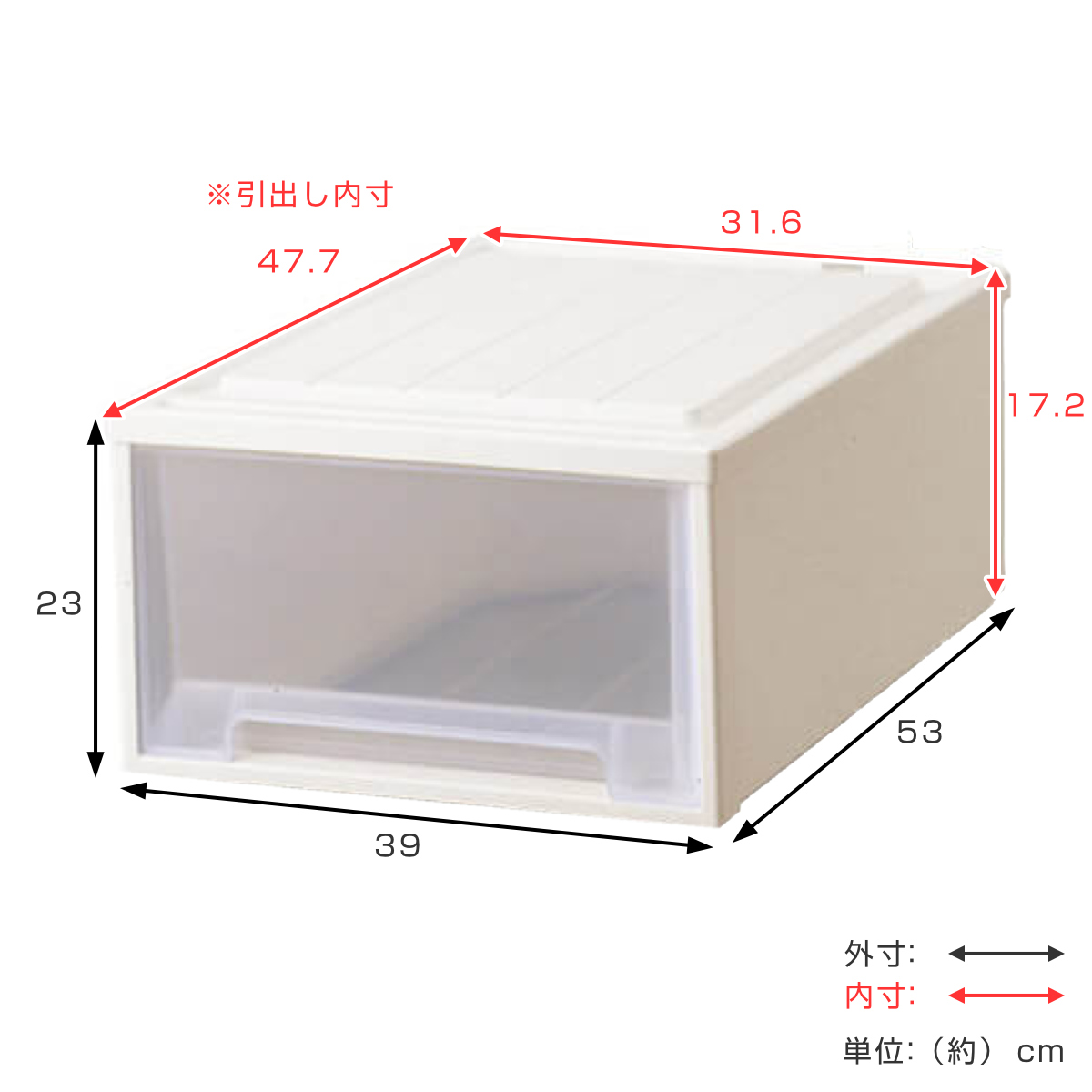 収納ケース 2個セット Fitsケースに積み重ねられる ビュートクローゼット 23 引き出し クローゼット ( 収納 衣装ケース クローゼット収納 積み重ね 幅39 奥行53 高さ23 天馬 日本製 クローゼット収納ケース )