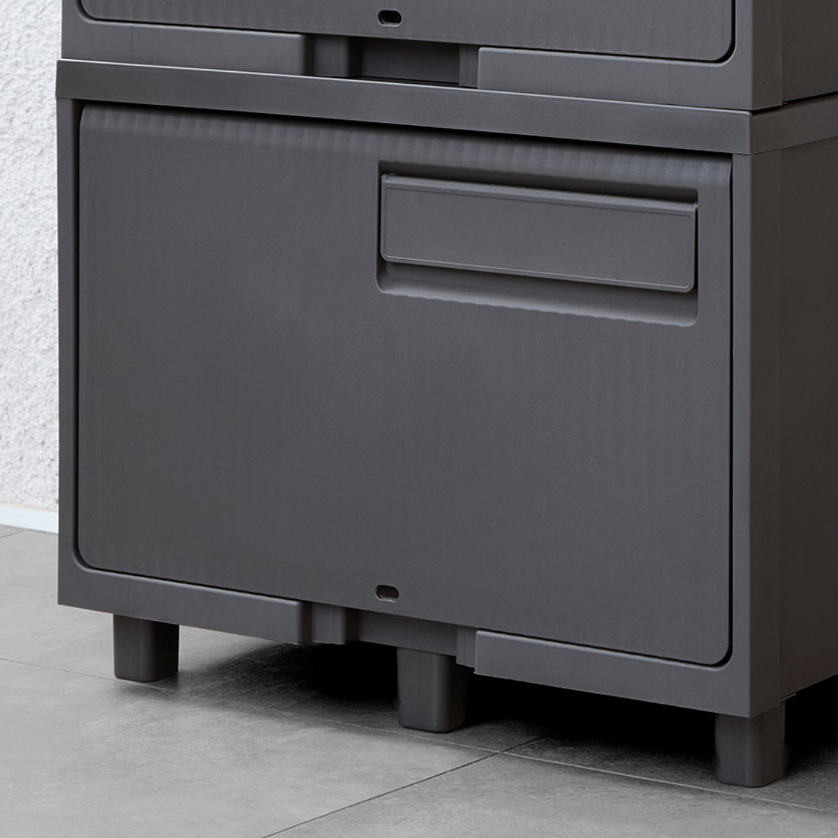 宅配ボックス 積み重ねても受け取れる宅配ボックス ( 宅配 ボックス ポスト一体型 ポスト 宅配ポスト 一戸建て用 スタッキング 1段 据え置き 置き配用ボックス ステッカー 郵便 郵便受け 宅配BOX 戸建 屋外 ) 【ダークグレー】 ダークグレー