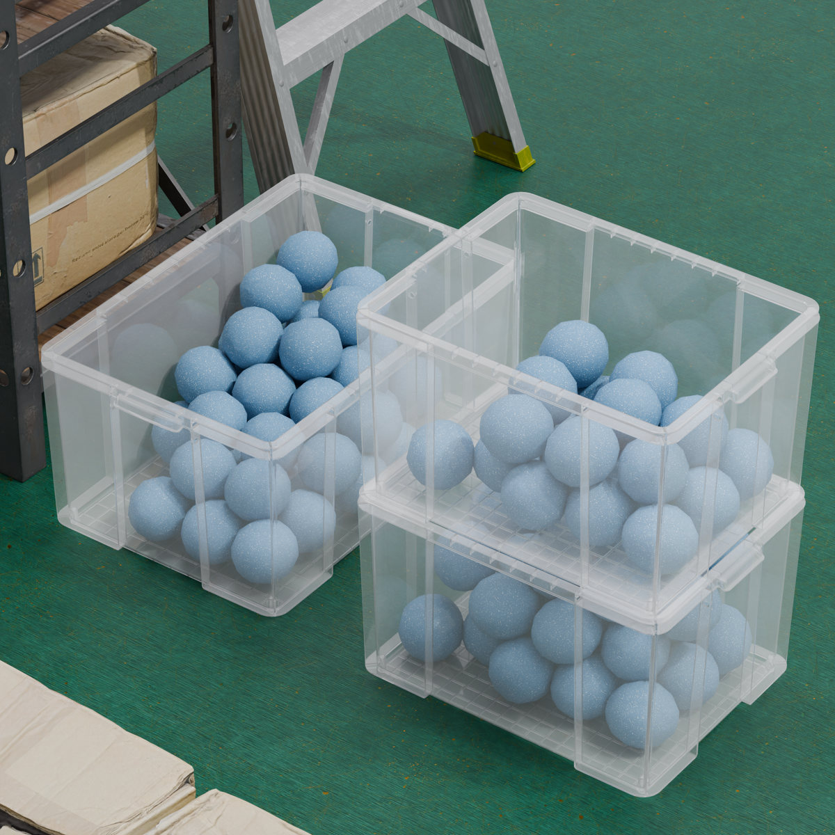 収納ボックス ロックス BOX 440L 大容量 幅29×奥行43×高さ30.5cm フタなし ( 収納ケース 積み重ね 丈夫 頑丈 収納 日本製 衣装ケース ストッカー 保管 スタッキング 工具箱 整理整頓 )