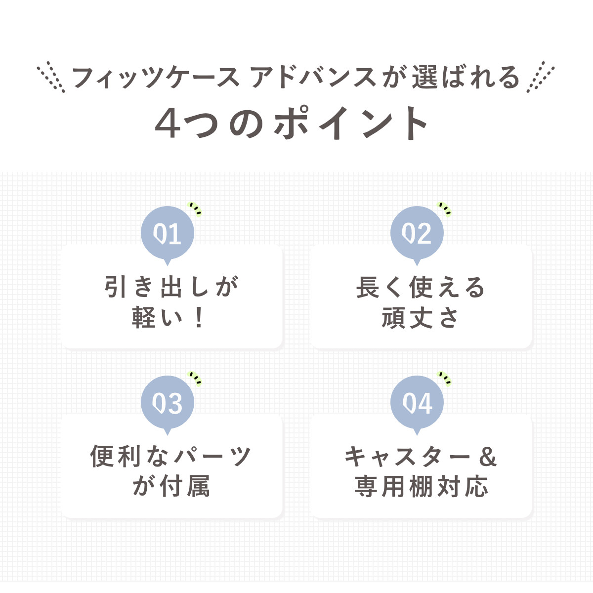 収納ケース 4個セット 幅44×奥行74×高さ30cm Fits フィッツケース アドバンス 74-44L 押入れ ( フィッツ 収納 プラスチック 衣装ケース 収納ボックス 日本製 引出し 天馬 押入れ収納 クローゼット 積み重ね 押し入れ ) 【ホワイトクリア】 ホワイトクリア