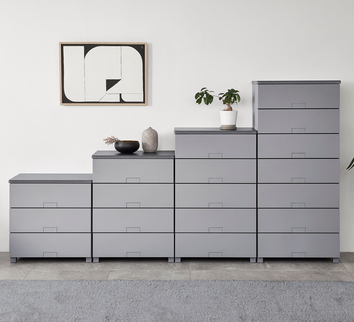 チェスト フィッツチェスト フルフラット 7504 4段 幅75×奥行41×高さ85cm ( タンス 引き出し 収納 衣類収納 完成品 プラスチック 引き出しロック フィッツ 衣装ケース リビング収納 収納ケース 洋タンス ストッパー付き ) 【ホワイト】 ホワイト