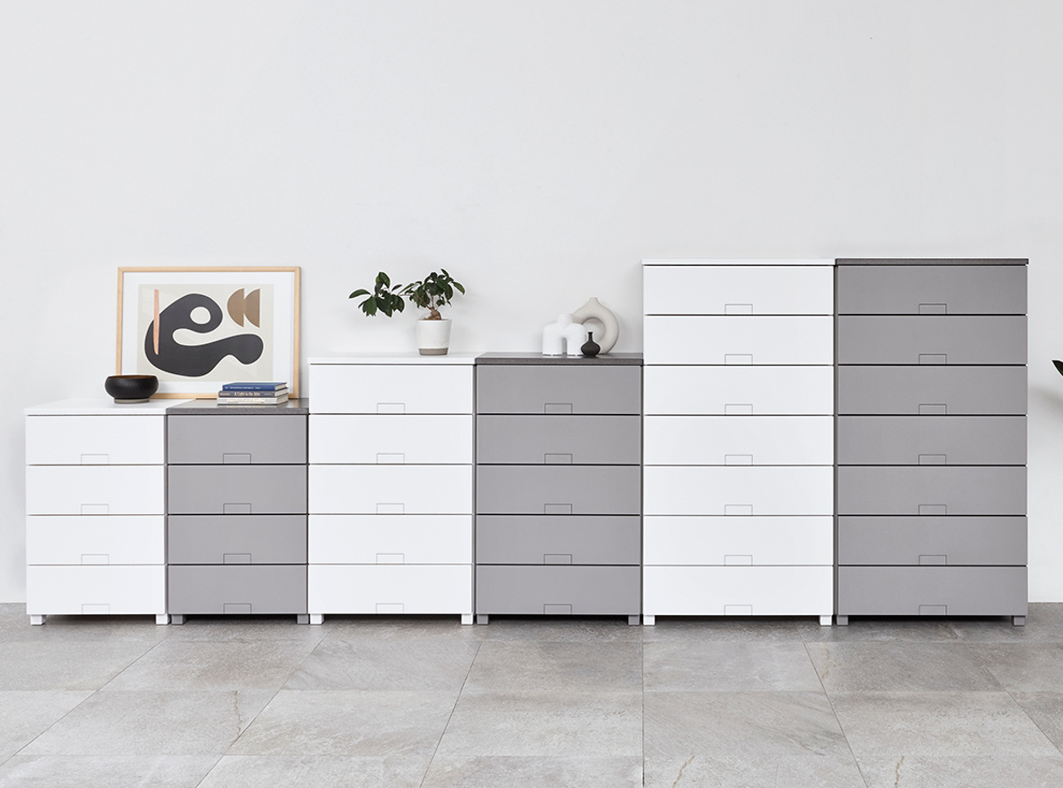 チェスト フィッツチェスト フルフラット 7504 4段 幅75×奥行41×高さ85cm ( タンス 引き出し 収納 衣類収納 完成品 プラスチック 引き出しロック フィッツ 衣装ケース リビング収納 収納ケース 洋タンス ストッパー付き ) 【ホワイト】 ホワイト