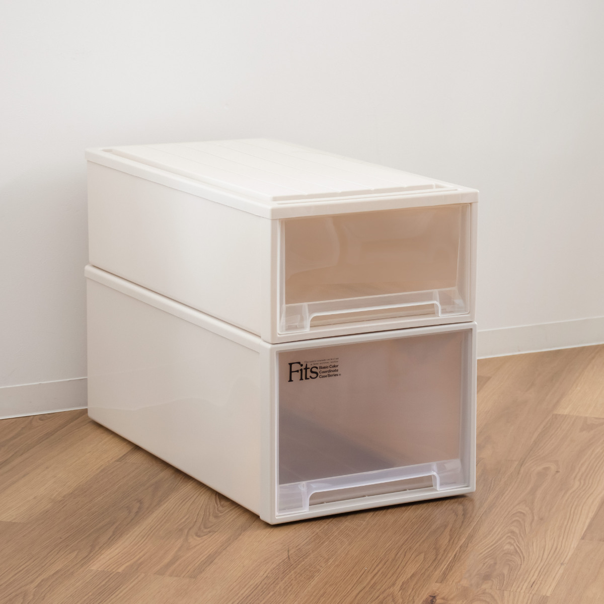 収納ケース 4個セット Fitsケースに積み重ねられる ビュートケース ワイド W-23 引き出し 押入れ ( 収納 衣装ケース 積み重ね 幅44 奥行74 高さ23 天馬 日本製 押し入れ収納ケース スタッキング 収納ボックス 押し入れ 押入れ収納 )