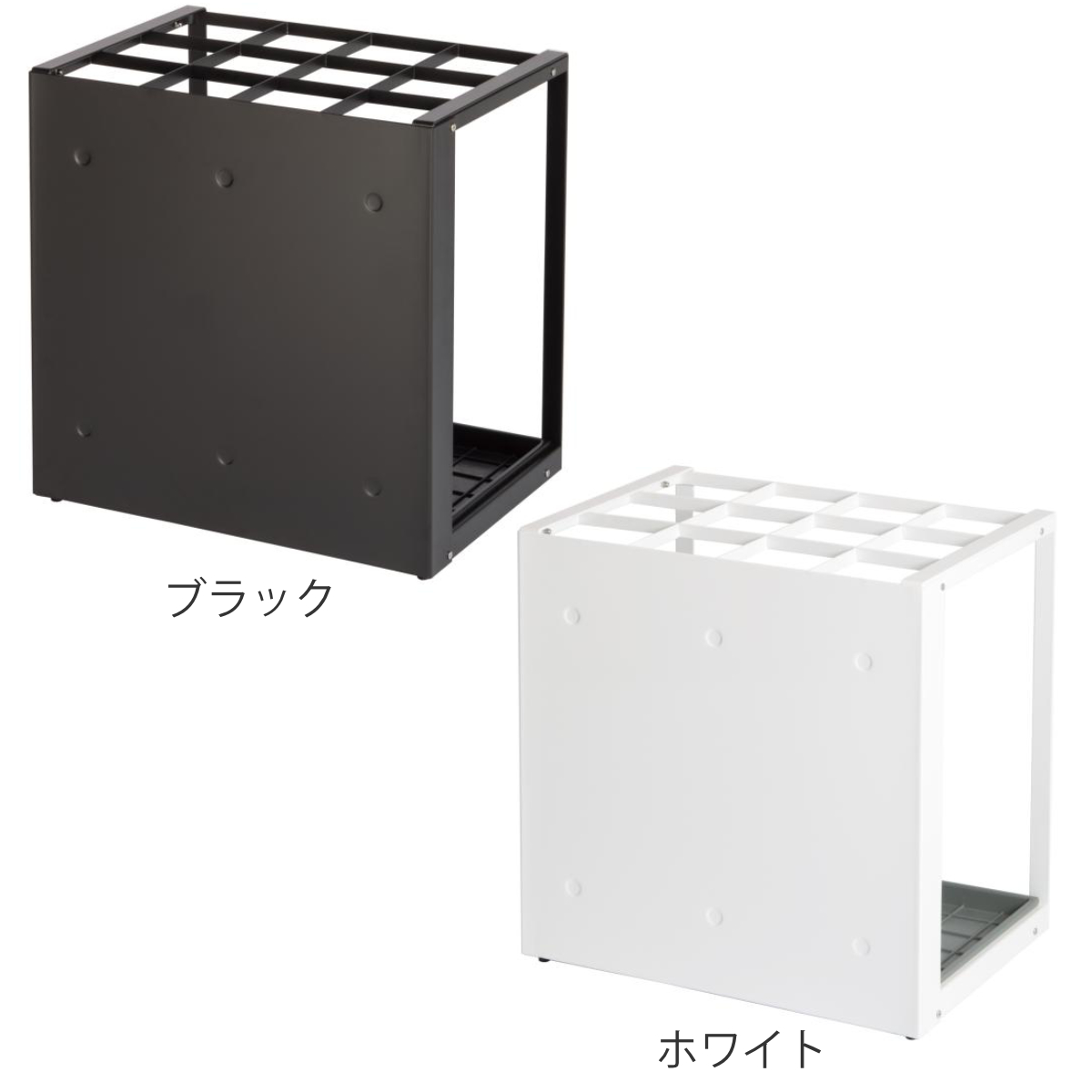 傘立て 36本用 パネル傘立 ( 法人限定 傘たて 業務用 玄関収納 傘 スチール製 長傘 収納 アンブレラ スタンド 省スペース シンプル 黒 白 おしゃれ ) 【ブラック】 ブラック