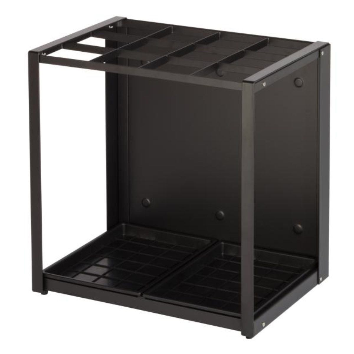 傘立て 36本用 パネル傘立 ( 法人限定 傘たて 業務用 玄関収納 傘 スチール製 長傘 収納 アンブレラ スタンド 省スペース シンプル 黒 白 おしゃれ ) 【ブラック】 ブラック