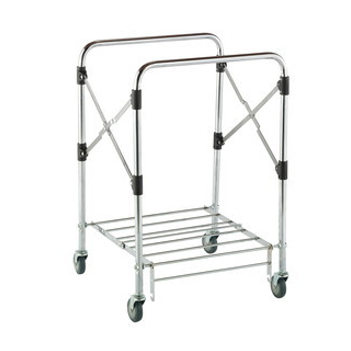 カート スタンディングカート 本体 小 直径7.5cmキャスター ( 法人限定 台車 フレーム 121L用 折り畳み式 連結可能 フレームのみ ゴミ箱 業務用 ダストカート 運搬台車 スチール製 運搬 回収 )