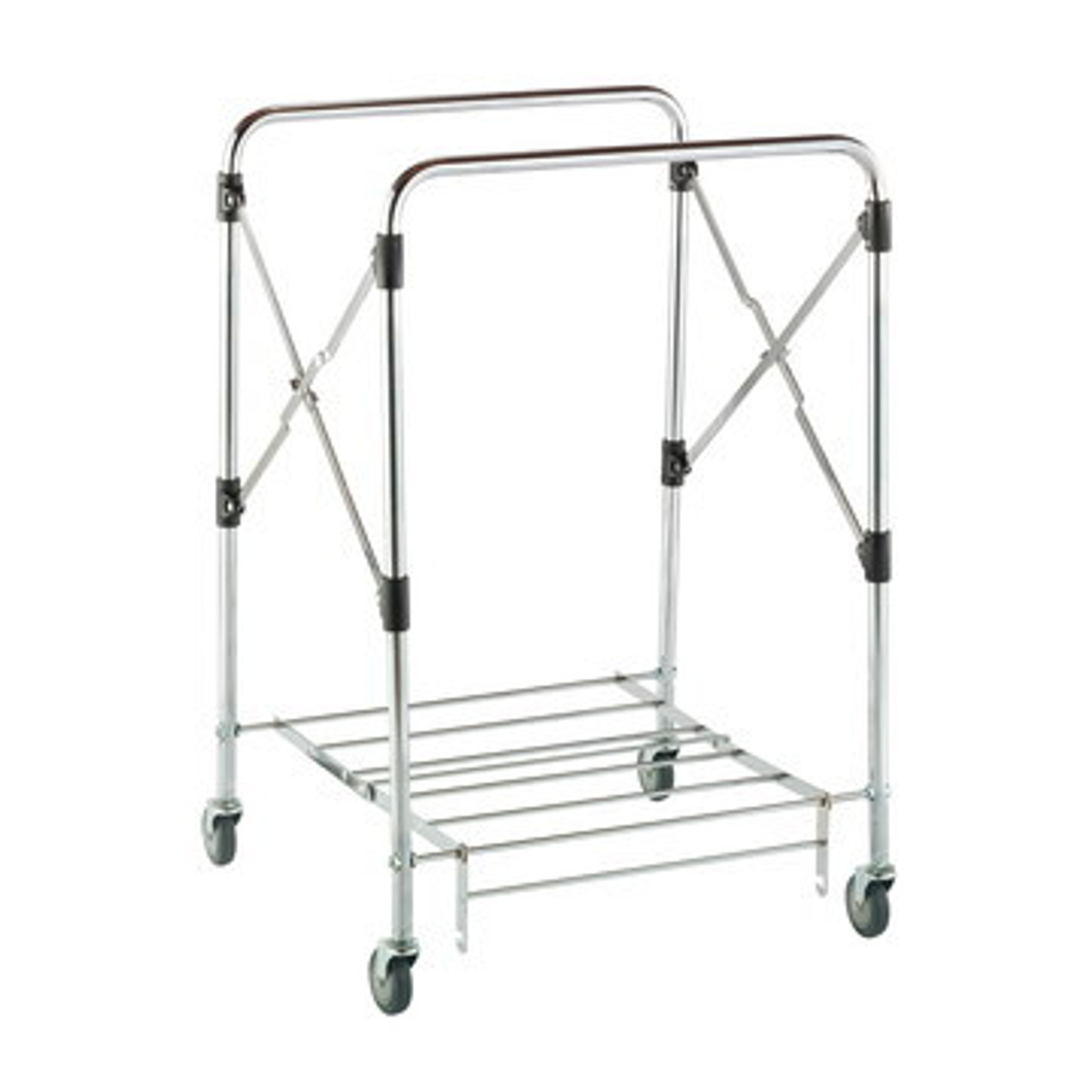 カート スタンディングカート 本体 大 直径7.5cmキャスター ( 法人限定 台車 フレーム 222L用 折り畳み式 連結可能 フレームのみ ゴミ箱 業務用 ダストカート 運搬台車 スチール製 運搬 回収 )