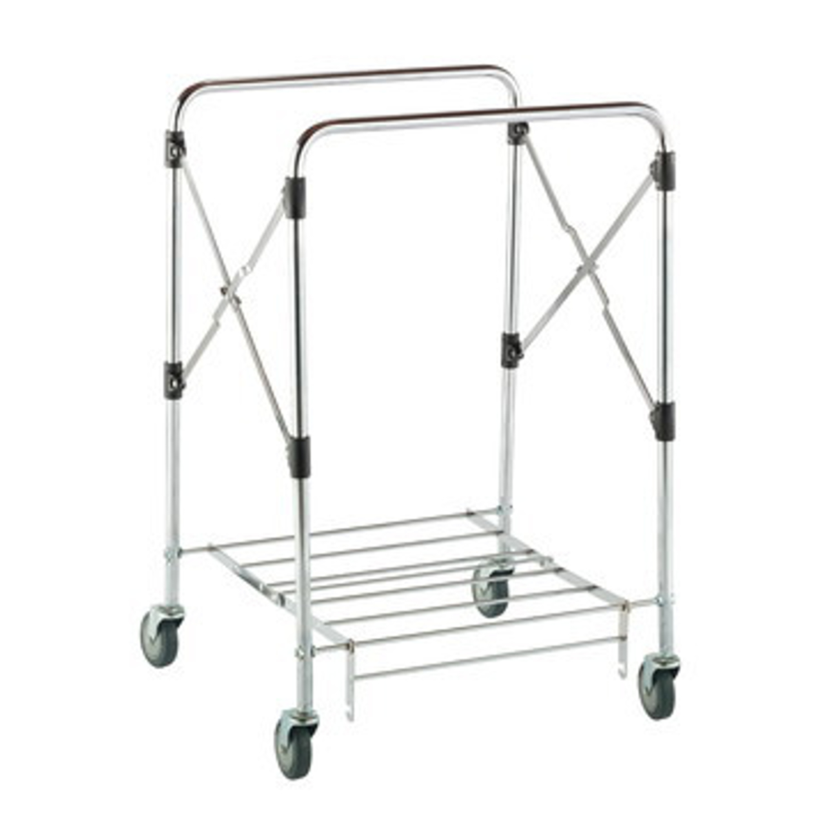 カート スタンディングカート 本体 大 直径10cmキャスター ( 法人限定 台車 フレーム 222L用 折り畳み式 連結可能 フレームのみ ゴミ箱 業務用 ダストカート 運搬台車 スチール製 運搬 回収 )