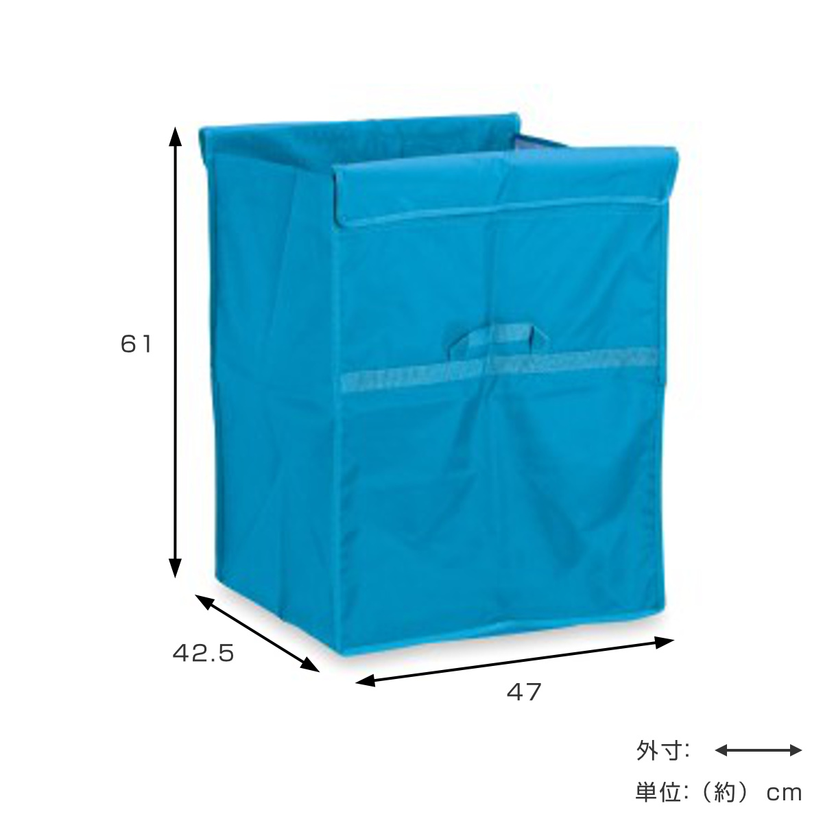 替袋 スタンディングカート 替袋E ファスナーなし 小 約121L ( 法人限定 袋のみ スタンディングカート専用 ゴミ袋 収納袋 121リットル 袋 本体別売 ごみ袋 ダストボックス 収納 布袋 業務用 掃除用具 運搬 回収 ) 【ブルー】 ブルー