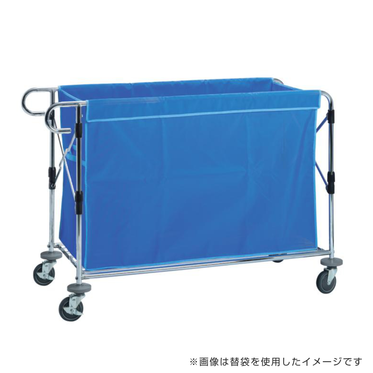 フレーム システムカート ワイド ( 法人限定 カート 台車 折り畳み式 ストッパー付きキャスター フレームのみ スチール製 ゴミ箱 分別 業務用 ダストカート 分別カート 運搬台車 分別回収 運搬 )