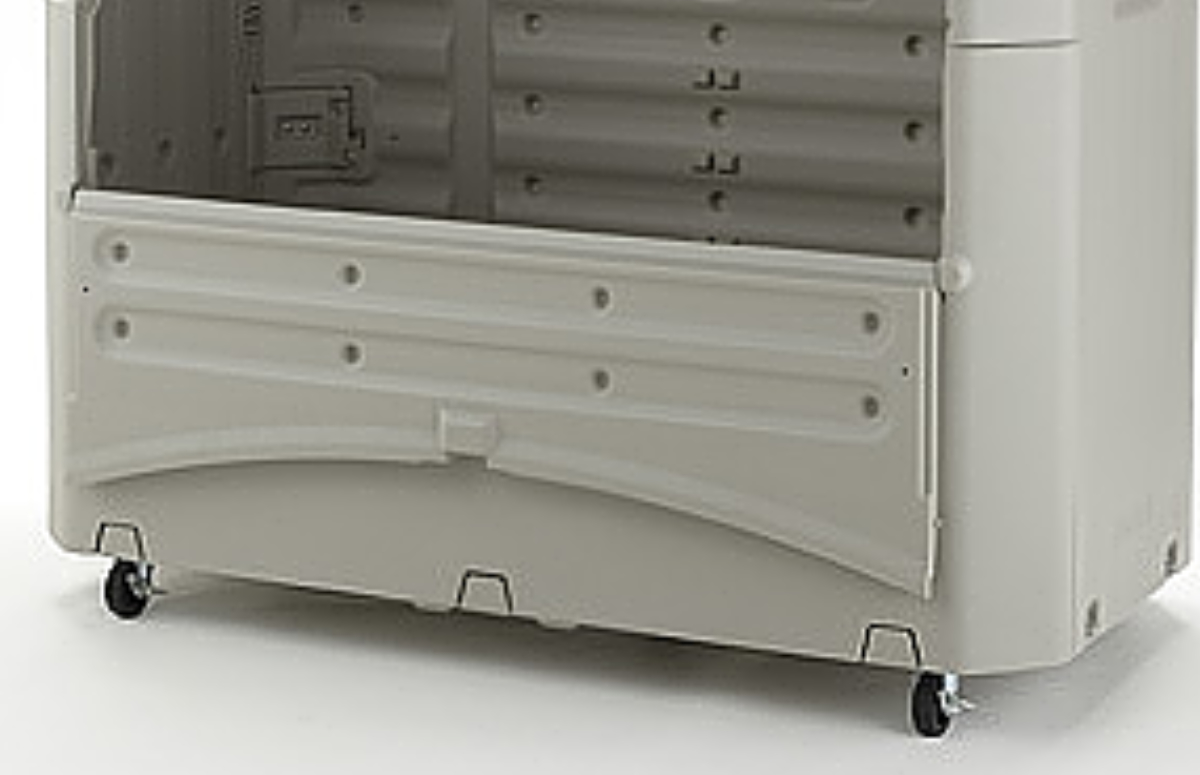 ゴミ箱 約1000L ワイドペールST1000 キャスター付き ( 法人限定 ごみ箱 1000リットル スライド蓋 カギ穴付き 排水口付き ストッパー付きキャスター 屋外収納 コンテナ 収納庫 ゴミ置き場 物置 保管庫 倉庫 鍵別売り )