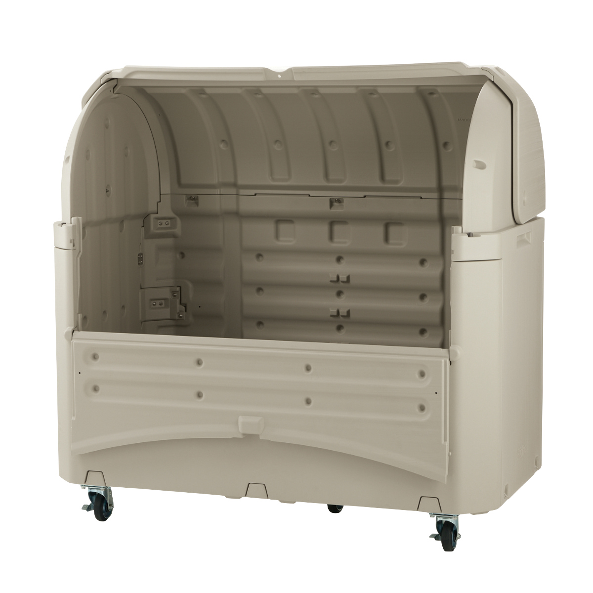 ゴミ箱 約1250L ワイドペール ST1200 キャスター付き ( 法人限定 ごみ箱 1250リットル スライド蓋 カギ穴付き 排水口付き ストッパー付きキャスター 屋外収納 コンテナ 収納庫 ゴミ置き場 物置 保管庫 倉庫 鍵別売り )