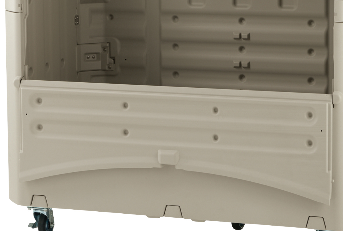 ゴミ箱 約1250L ワイドペール ST1200 キャスター付き ( 法人限定 ごみ箱 1250リットル スライド蓋 カギ穴付き 排水口付き ストッパー付きキャスター 屋外収納 コンテナ 収納庫 ゴミ置き場 物置 保管庫 倉庫 鍵別売り )