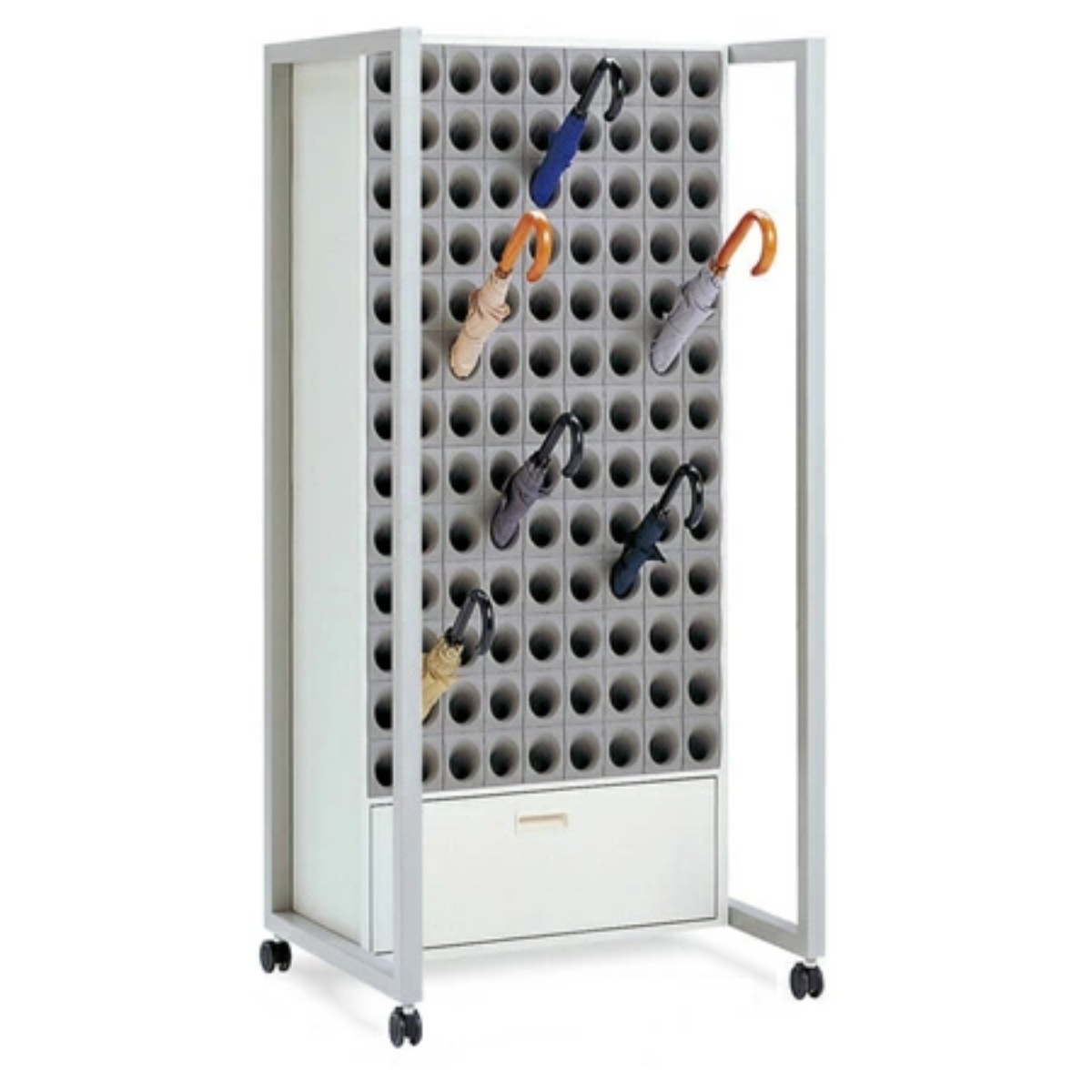 テラモト 傘立て オブリークアーバン S117-S （ 法人限定 アンブレラスタンド 傘スタンド 大容量 117本収納 キャスター付き 業務用 カサ 傘 かさ アンブレラ スタンド 大型 ）