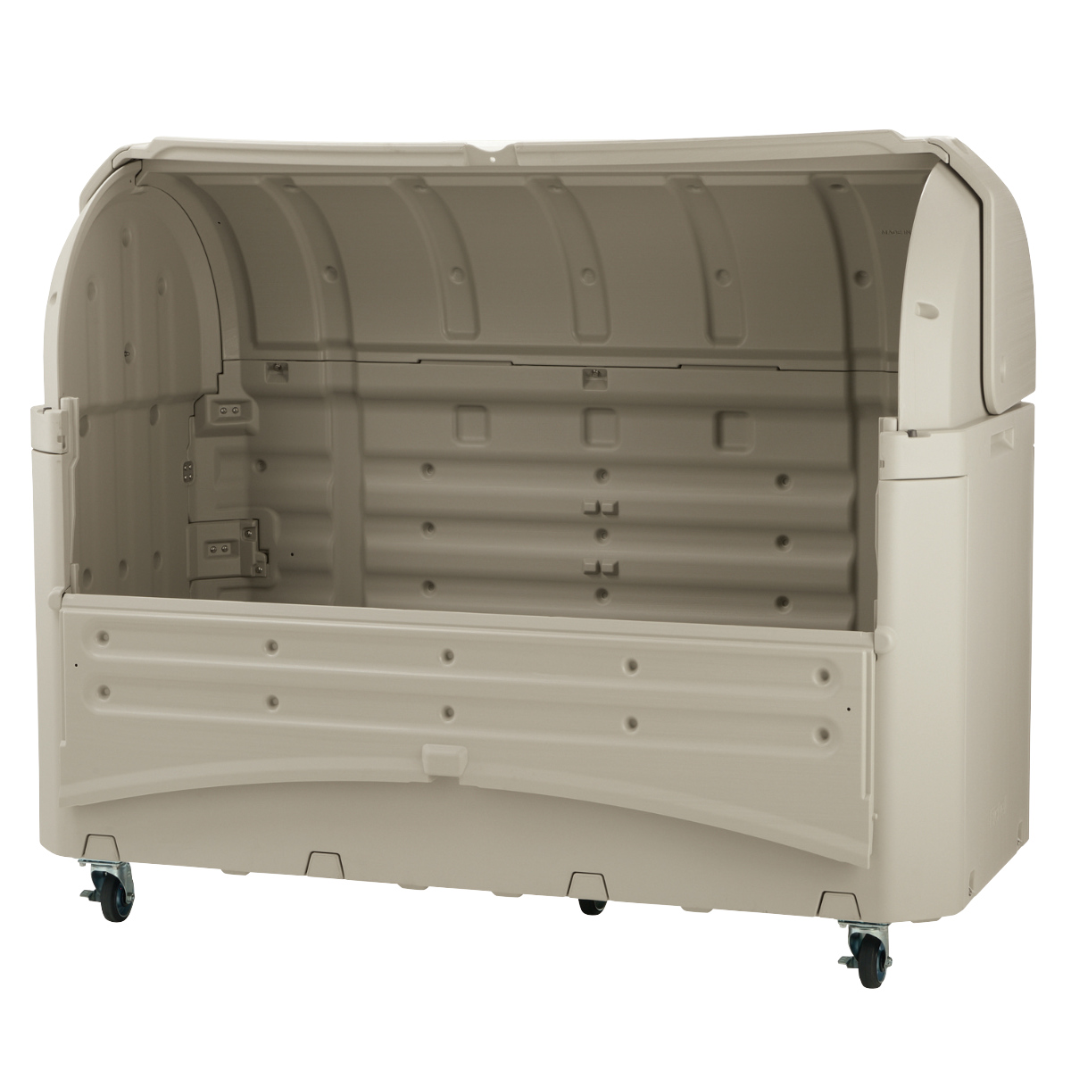 ゴミ箱 約1510L ワイドペール ST1500 キャスター付き ( 法人限定 ごみ箱 1510リットル スライド蓋 カギ穴付き 排水口付き ストッパー付きキャスター 屋外収納 コンテナ 収納庫 ゴミ置き場 物置 保管庫 倉庫 鍵別売り )