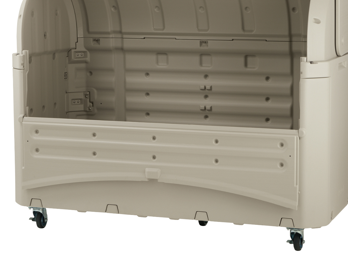 ゴミ箱 約1510L ワイドペール ST1500 キャスター付き ( 法人限定 ごみ箱 1510リットル スライド蓋 カギ穴付き 排水口付き ストッパー付きキャスター 屋外収納 コンテナ 収納庫 ゴミ置き場 物置 保管庫 倉庫 鍵別売り )