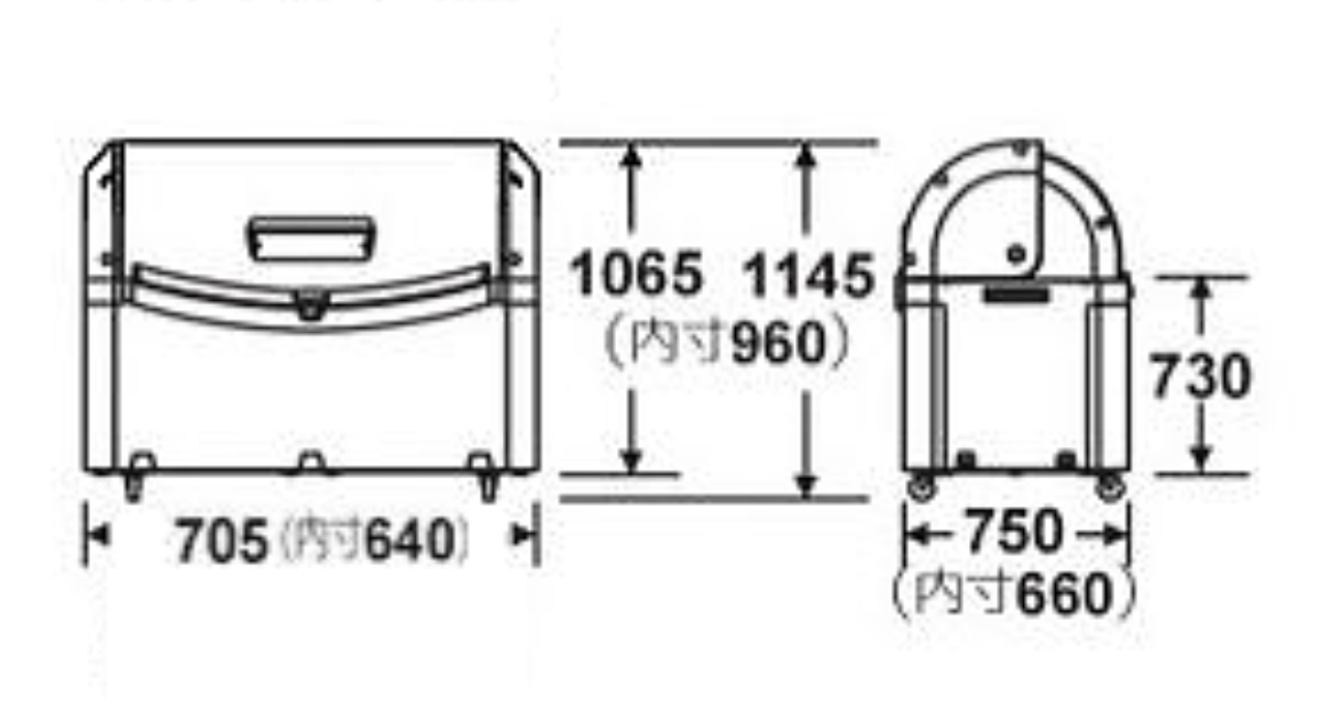 ゴミ箱 約350L ワイドペールST 350 ( 法人限定 ごみ箱 350リットル スライド蓋 カギ穴付き 排水口付き 屋外収納 コンテナ 収納庫 ゴミ置き場 物置 保管庫 倉庫 鍵別売り )