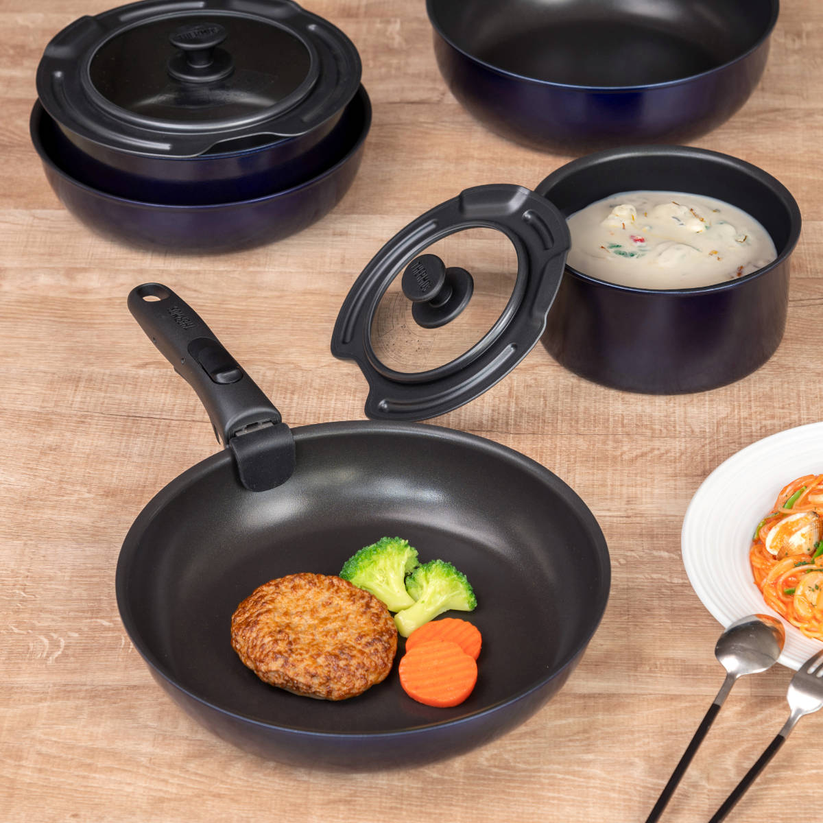 THERMOS ガス火専用 フライパン・鍋　8点セット THERMOS 【ラッピング不可】サーモス フライパンセット ガス火