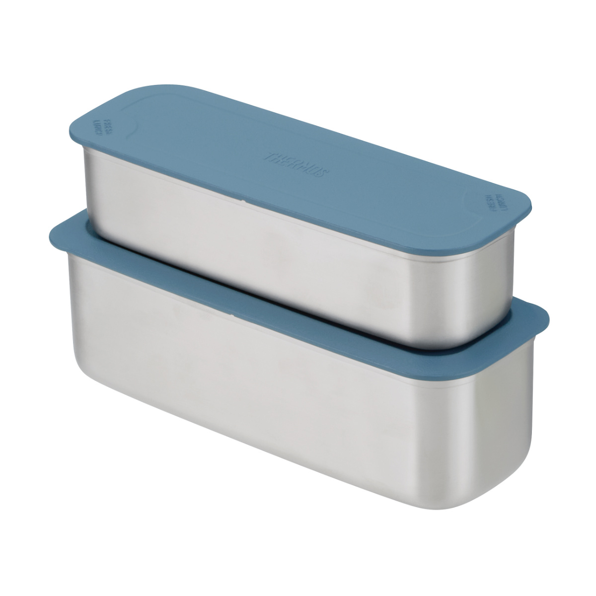 サーモス 弁当箱 2段 635ml フレッシュランチボックス ( THERMOS スリム 食洗機対応 ステンレス ランチボックス 二段 食洗機OK ステンレス製 入れ子式 保冷ケース付き ランチバッグ付き ランチベルト付き ) 【イエローピンク】 イエローピンク