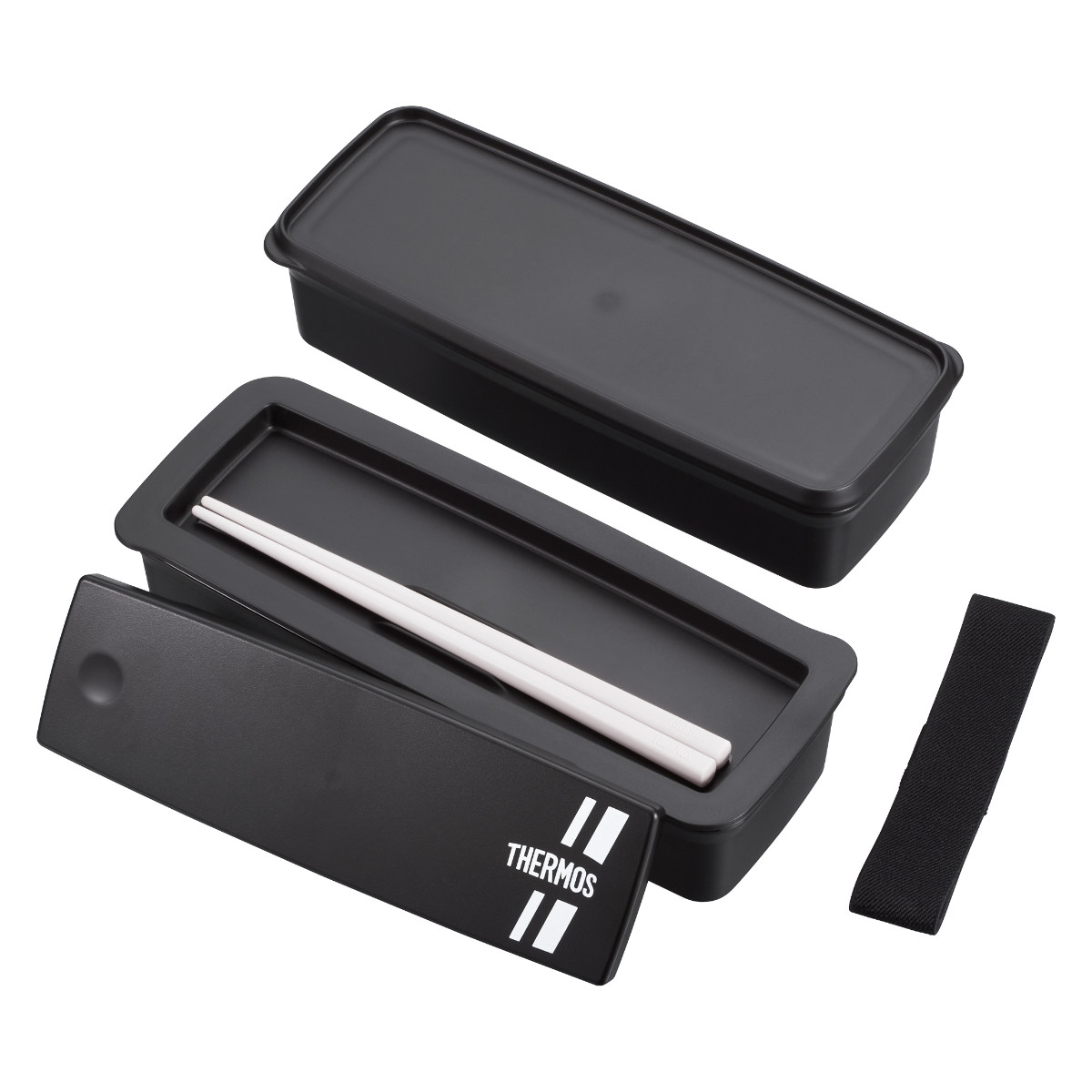 サーモス 弁当箱 2段 980ml フレッシュランチボックス ( THERMOS お弁当 レンジ対応 食洗機対応 ランチボックス メンズ 弁当 一段 食洗機OK レンジOK 一段弁当箱 箸 付き セット 仕切付き 男子 シンプル 大容量 )