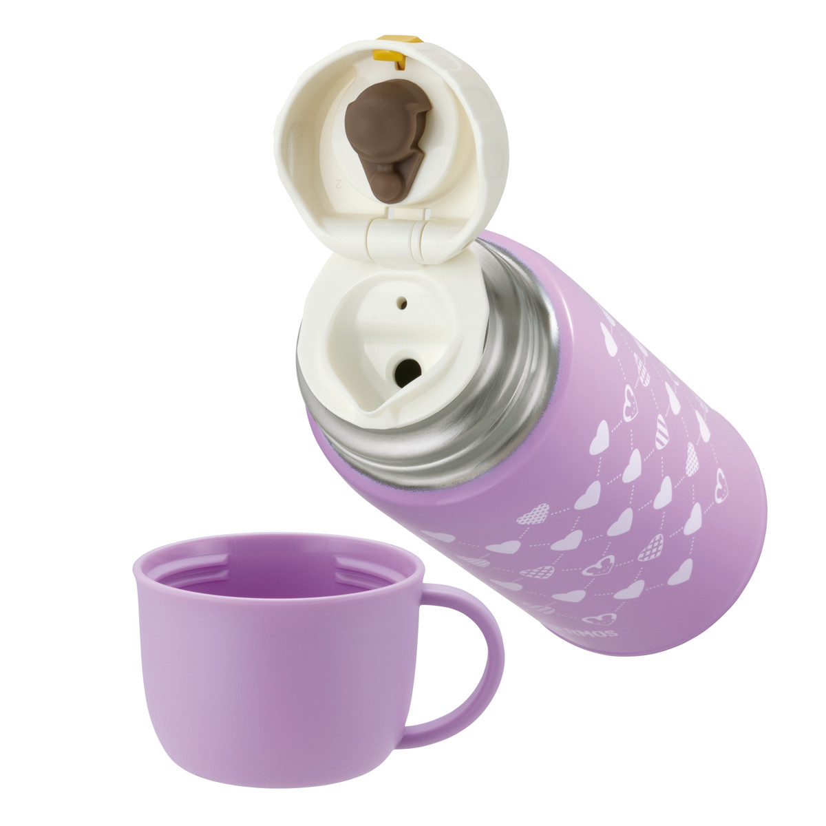 サーモス 水筒 600ml 真空断熱2ウェイボトル FJJ-602WF ( THERMOS 保温 保冷 子供 ワンタッチ ステンレスボトルル スポーツ飲料対応 0.6L 2way 直飲み コップ飲み スポーツドリンク対応 スポーツボトル ダイレクト ボトル キッズ ) 【ブルーブラウン】 ブルーブラウン