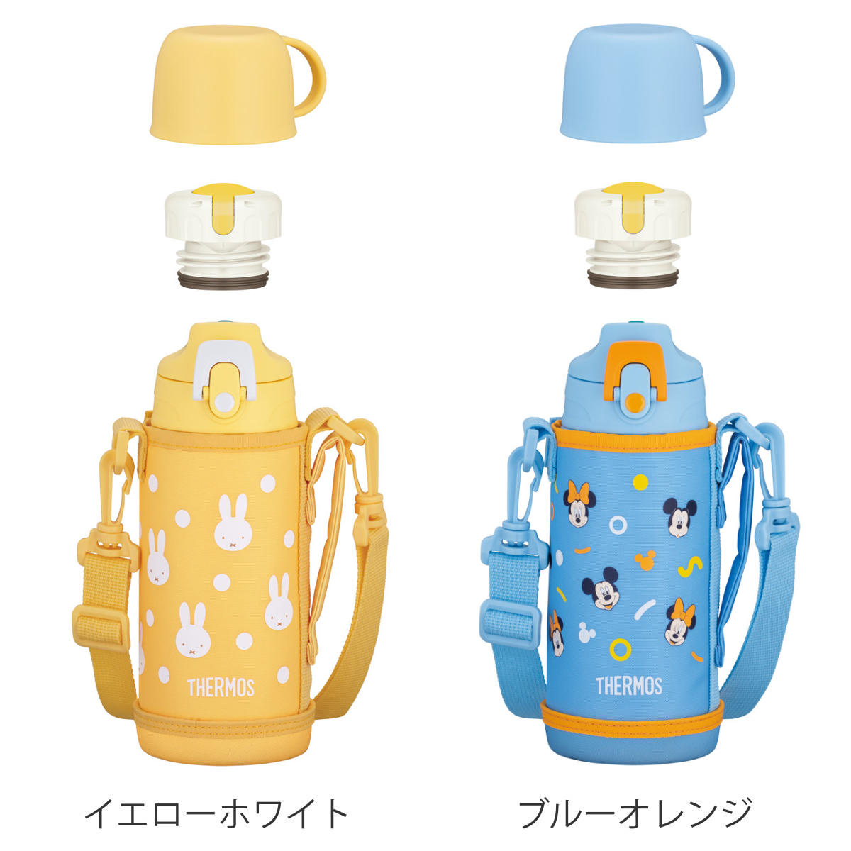 サーモス 水筒 600ml 真空断熱2ウェイボトル FJJ-602WF ( THERMOS 保温 保冷 子供 ワンタッチ ステンレスボトルル スポーツ飲料対応 0.6L 2way 直飲み コップ飲み スポーツドリンク対応 スポーツボトル ダイレクト ボトル キッズ ) 【ブルーブラウン】 ブルーブラウン