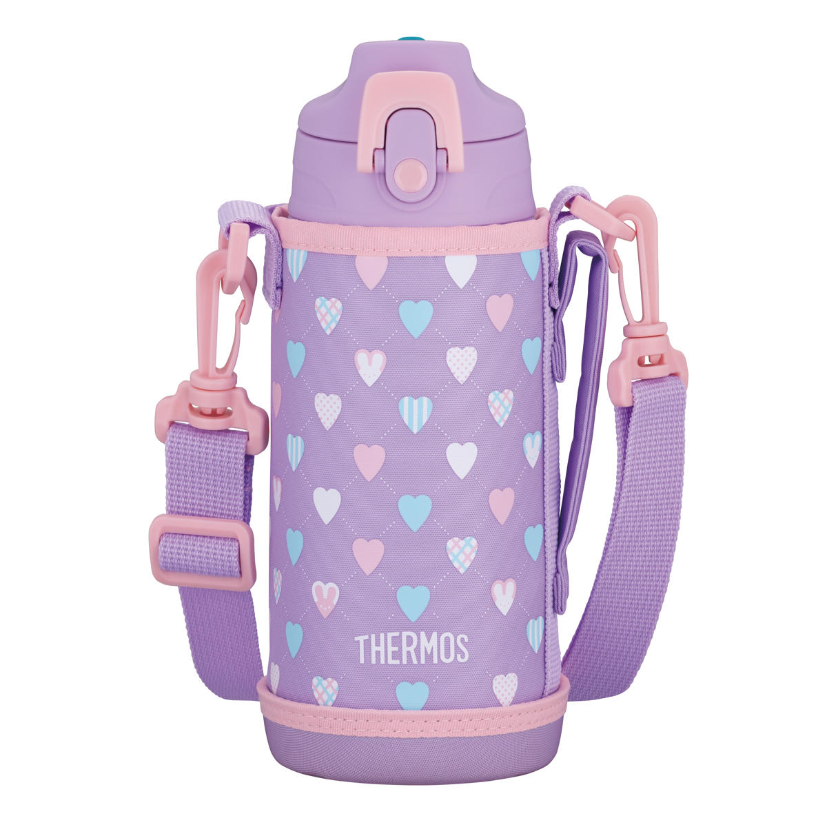 サーモス 水筒 600ml 真空断熱2ウェイボトル FJJ-602WF ( THERMOS 保温 保冷 子供 ワンタッチ ステンレスボトルル スポーツ飲料対応 0.6L 2way 直飲み コップ飲み スポーツドリンク対応 スポーツボトル ダイレクト ボトル キッズ ) 【ブルーブラウン】 ブルーブラウン