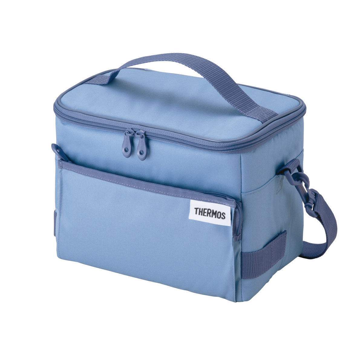 サーモス 保冷バッグ 5L ソフトクーラー RFD-0051 ( THERMOS クーラーバッグ 折りたたみ 保冷 5リットル 小型 コンパクト 2WAY エコバッグ 折り畳み ランチバッグ メッシュポケット付き ショルダーベルト クーラートートバッグ ) 【ライトブルー】 ライトブルー