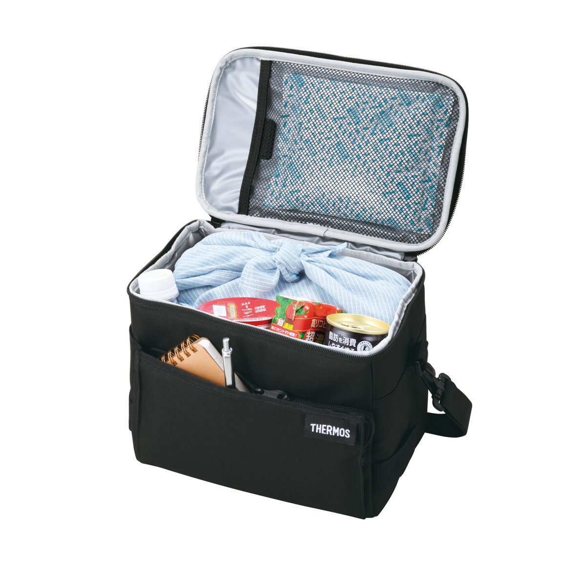 サーモス 保冷バッグ 5L ソフトクーラー RFD-0051 ( THERMOS クーラーバッグ 折りたたみ 保冷 5リットル 小型 コンパクト 2WAY エコバッグ 折り畳み ランチバッグ メッシュポケット付き ショルダーベルト クーラートートバッグ ) 【ライトブルー】 ライトブルー